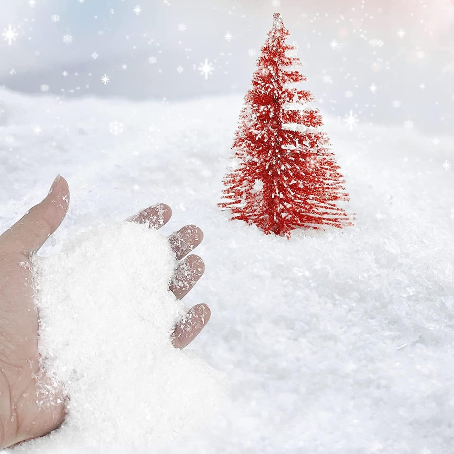 3,5L Biodegradable artificial snow to transform your home and your shop.