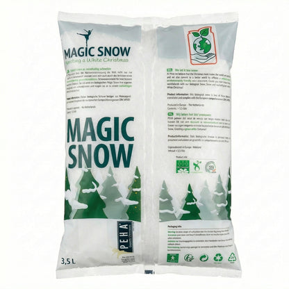 3,5L Biodegradable artificial snow to transform your home and your shop.
